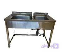 سینک صنعتی 120سانتی پرسی دو لگن دست دو