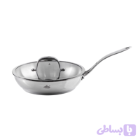 تابه تک دسته استیل kzp سایز 24 با درب