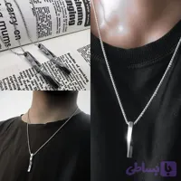 گردنبند مکعب پیچ عشق با زنجیر ساده