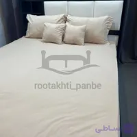 نیم ست کاوری ملحفه کشدار تشک ساده کرم کد 5508