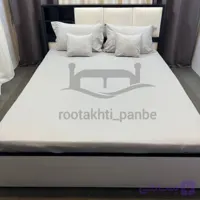 نیم ست کاوری ملحفه کشدار تشک ساده طوسی روشن کد 5512