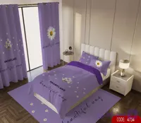 روتختی دخترانه گل بابونه بنفش کد 1324