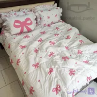 روتختی چین دار سفید پاپیون صورتی کد 34536