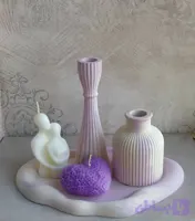 ست دکوری سنگ مصنوعی و شمع مدل آغوش و قلب