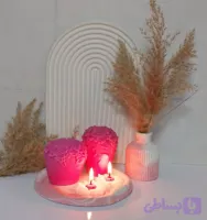 ست دکوری سنگ مصنوعی و شمع ژورنالی مدل مارسلا
