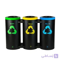 سطل تفکیک زباله 14 لیتری سه تایی بهازکالا