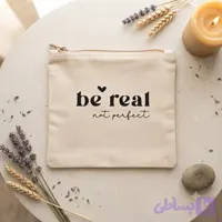 کیف زیپ دار کوچک طرح be real not perfect