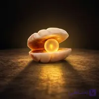 آباژور سنگ نمک مدل صدف بهمراه هدیه