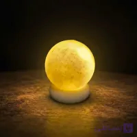 آباژور سنگ نمک گل با پایه بهمراه هدیه