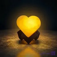 آباژور سنگ نمک مدل قلب کوچک