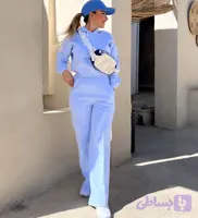 ست هودي و شلوار آبي آسماني