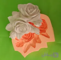 قالب سیلیکونی مدل گل رز دوتایی
