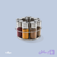 ست ادویه 8تایی شیشه گرد-گردان UN-1622