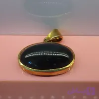 گردن آویز نقره زنانه با آبکاری ط ل ا عقیق خرمایی پررنگ مایل به مشکی صددرصد طبیعی با ضمانت مکتوب اصالت،برند دُرسیم