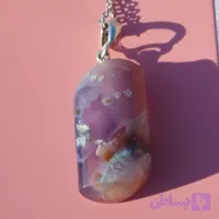 گردن آویز نقره زنانه مردانه ،عقیق سونی منظره ای با تراش فانتزی،صددرصد طبیعی و معدنی با ضمانت مکتوب اصالت.برند دُرسیم