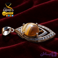 گردن آویز نقره زنانه با عقیق سلیمانی طبیعی با ضمانت مکتوب اصالت.برند دُرسیم