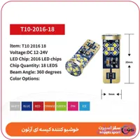 چراغ کوچک اصلی خودرو (T10) – رنگ‌های لیمویی و یخی