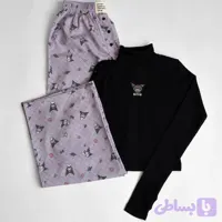 ست شلوار و کراپ آستین بلند یقه اسکی