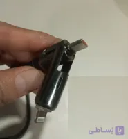 کابل شارژ دو کاره آیفون و تایپ سی | 1 متری و دارای چراغ LED