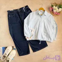 شلوار جین وایدلگ غنیمه کد ۹۹۰