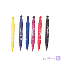 خط چشم رنگی ماژیکی دوطرفه طرح ماه مناسب خط چشم های فانتزی | Colorful Stamp Eyeliner Pen