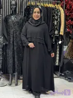 مانتو عبایی ماهده پارچه جرجت کد 1001