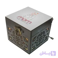 جعبه موزیکال مدل هندلی طرح مادر جان روزت مبارک دوست دارم کد 2004
