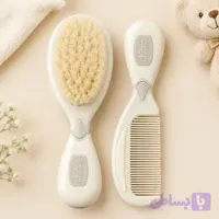 ست برس و شانه نوزاد چیکو پلاستیکی رنگ طوسی