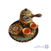ست چای خوری میناکاری روی سفال