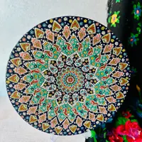 بشقاب میناکاری روی سفال ۴۰ سانتی