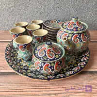 ست چای‌خوری میناکاری ۱۷ پارچه