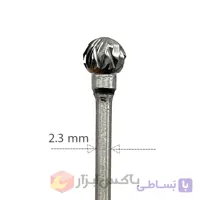 فرز فرم الماس دو شیار کروی 6 میلی ساق 2 (D)