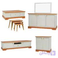 ست میز جلومبلی و عسلی CT2167،آینه کنسول MC5167،میز تلویزیون TT7167 و جاکفشی SC4167