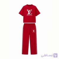 ست تی شرت شلوار پشت دورس قرمز LV