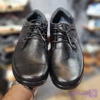 کفش چرم طبی بندی مردانه روزمرده مشکی