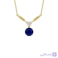 گردنبند استیل و استیل ضد زنگ زنانه ژوپینگ مدل پلاک متصل مدل تک نگین طرح یاقوت کد 511