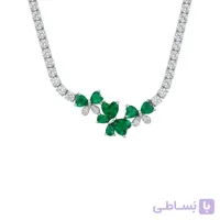 گردنبند زنانه پلاک متصل استیل مدل پروانه مینیمال مینی طرح تنیسی فول نگین کد 530