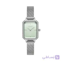 ساعت مچی عقربه ای زنانه اکستری مدل مستطیل دور نگین کلاسیک حصیری کد 909