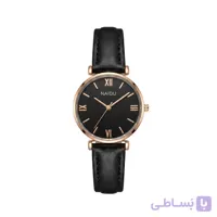 ساعت مچی عقربه ای زنانه نایدو مدل مینیمال دایره چرم کد 911