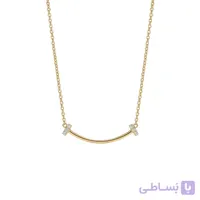 گردنبند زنانه استیل مدل مینیمال طرح لبخند کد 578