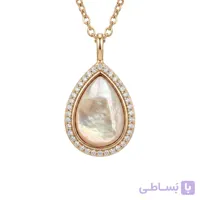 گردنبند زنانه پلاک جدا شونده ژوپینگ مدل اشک مینیمال کد 515
