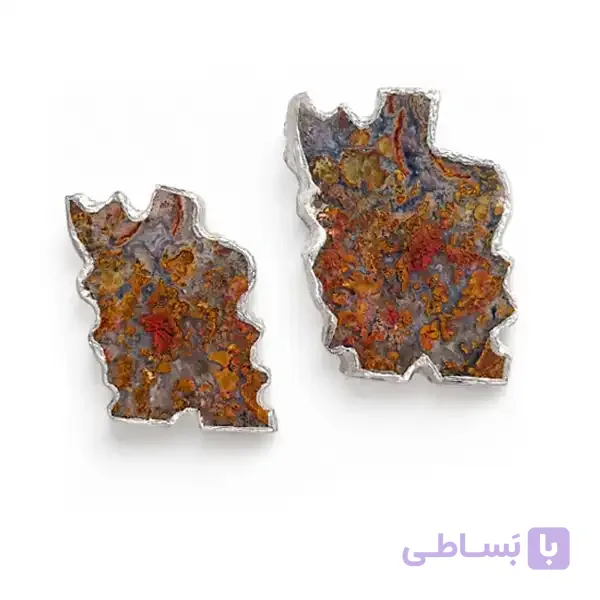 نگین عقیق شجر طرح نقشه ایران