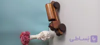 اسباب بازی ماشین چوبی مینیاتوری مدل حمل سوخت