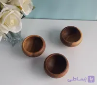 کاسه یا پیاله گرد خمره ای چوبی گردو