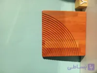تخته یا سینی سرو مربع نیم شیاردار طرح دار مدل رنگین کمانی چوب راش کد hm168
