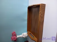 سینی چوبی دسته دار چوب روس به ابعاد ۲۵ در ۳۴ در۷ سانت