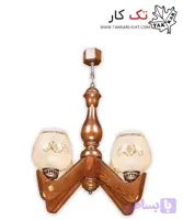 لوستر چوبی 4 شعله مدل نایک