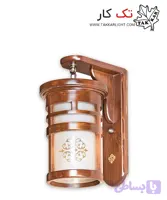 چراغ دیواری چوبی طرح شقایق