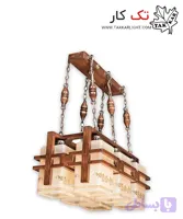 لوستر چوبی 6 شعله مدل بیتا