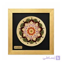 تابلو بشقاب مدرن ورق طلا 28×28 کد 1169